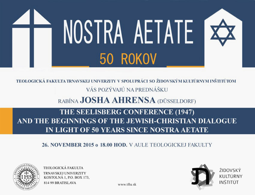 Prvé podujatie židovsko-kresťanského dialógu na TFTU
